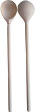 Деревянная ложка для солений с длинным черенком белье (без росписи)